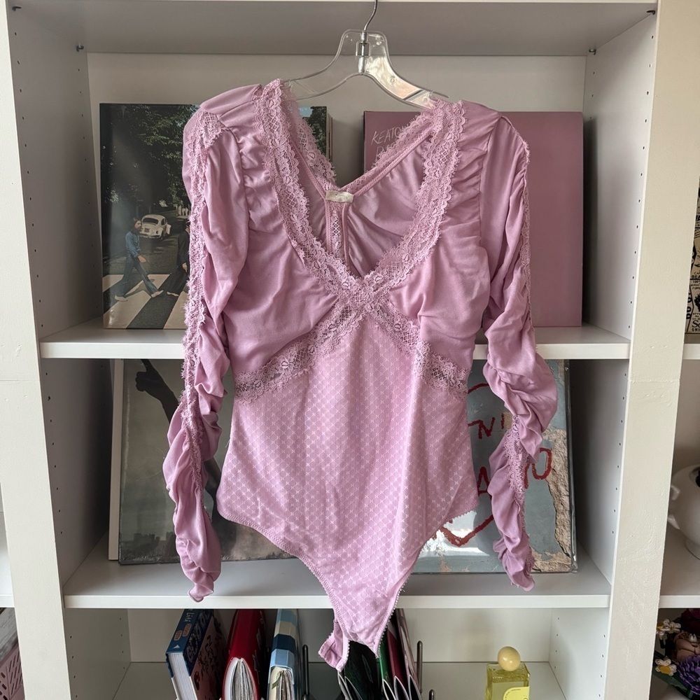 FREE PEOPLE Intimately Forever Young Bodysuit Plum Blossom - Picture 5 of 8